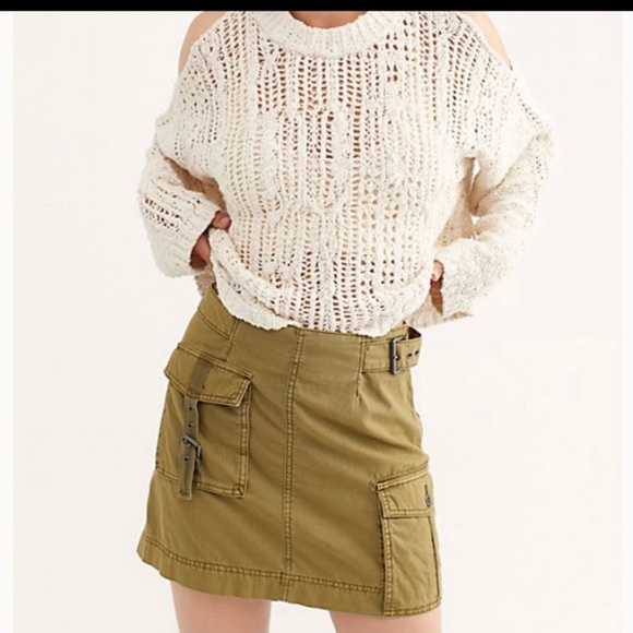 Free People Erika Utility mini skirt army green - Picture 6 of 6